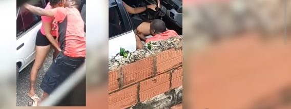 Roadside Romance Or Reckless Behavior? Driver Caught On Hidden Camera Sucking And Fucking Madam On The Roadside