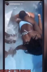 Man Stuck In Sucking Girl Pussy At Pool Party
