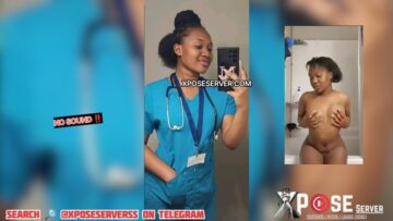 L£@ked Nvd£ Video Of Nigerian Nurse In UK Goes Viral After M@st¥rb@†!ng For Her Bøyfriend