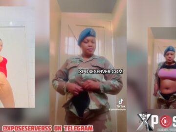 L£@k£d V!d£o Of SANDF Female Soldier Phindilesleper Who Str!pped N@ked On TikTok