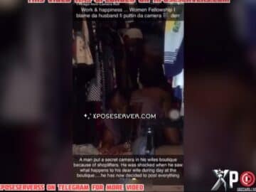 See How Husband CCTV Secret Camera Catches Wife Being Fvcked Hard In Her Boutique