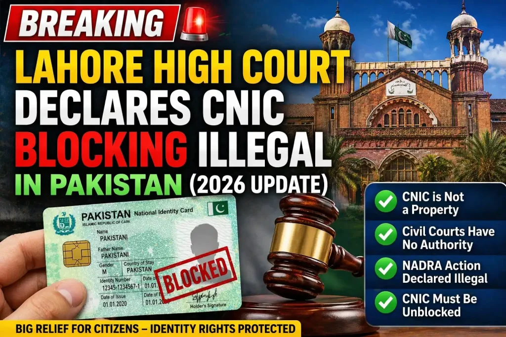 cnic not movable property